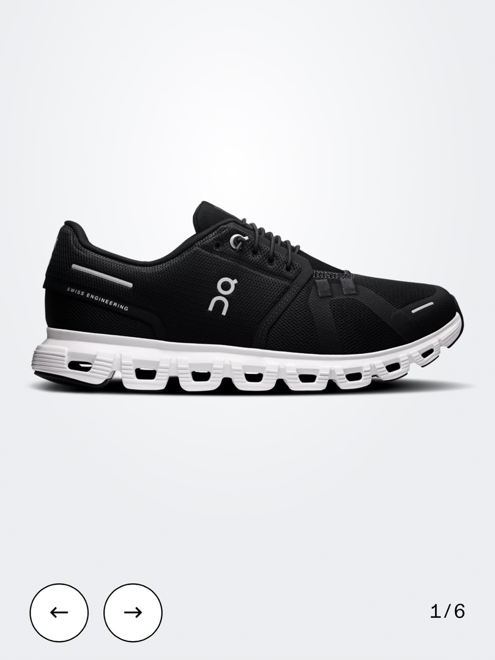On cloud women’s  Black and White Athletic Sneakers